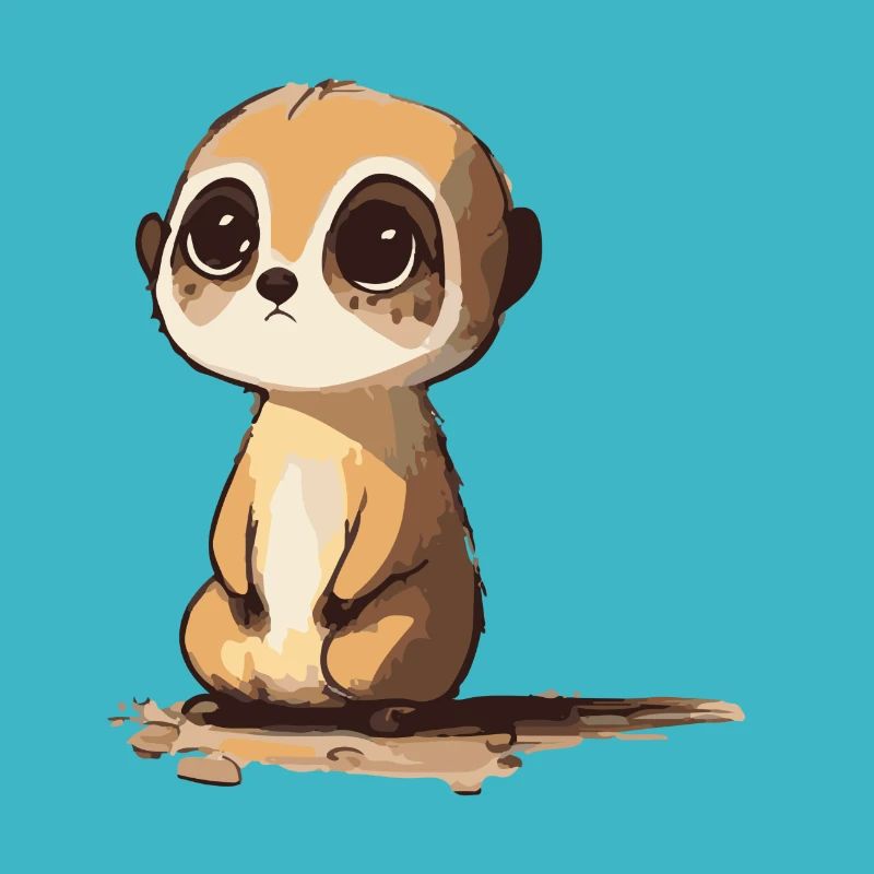 Comic Cute Kawaii Sticker Meerkat Squirrel