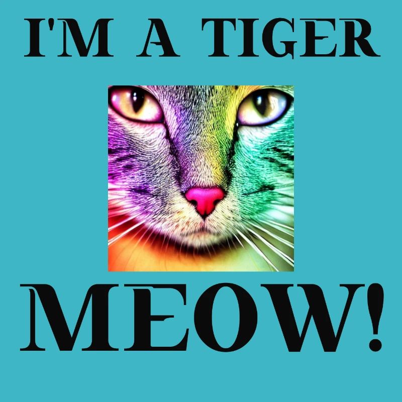 Tiger Katze lustig Geschenkidee I'm a tiger meow