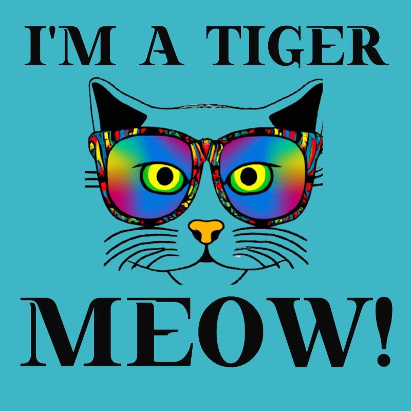 Katze - I'm a tiger, meow! lustig süß Geschenkidee