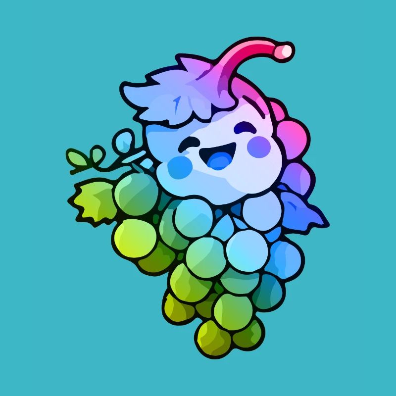 Weintraube Comic Bunt