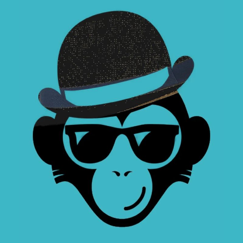 Affe mit Hut Wildtier Menschenaffe Geschenkidee