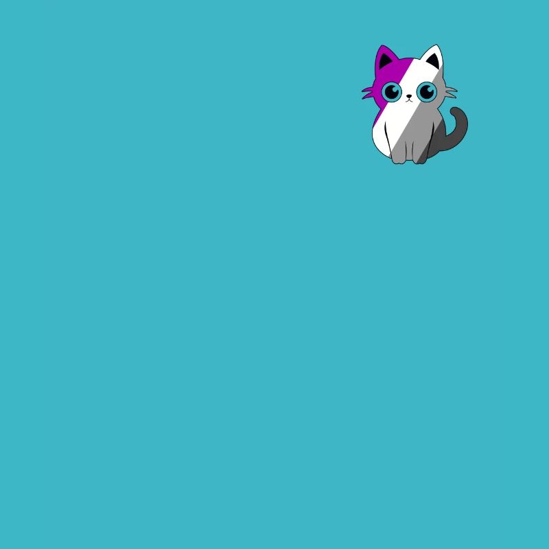Pocket Cat Asexual Pride Mois Minimaliste Subtil