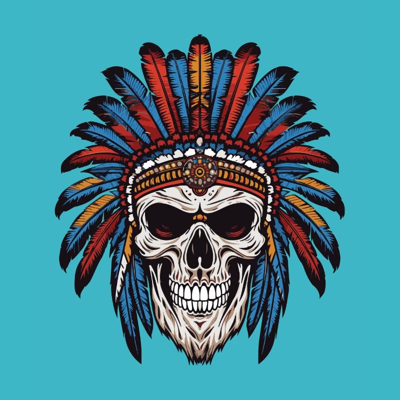 Apache Indianer Häuptling Totenkopf