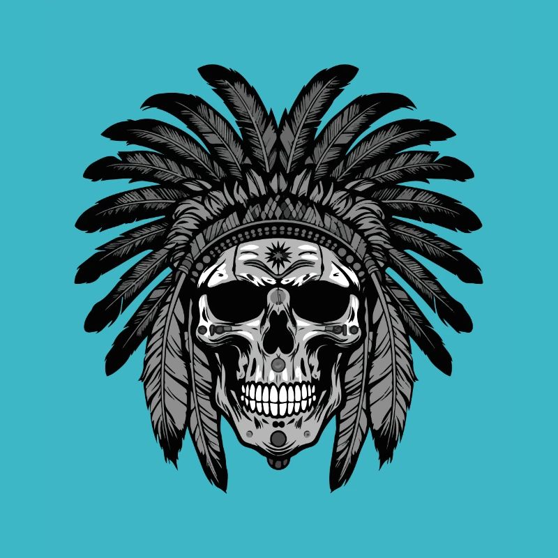 Apache Totenkopf Indianer Häuptling