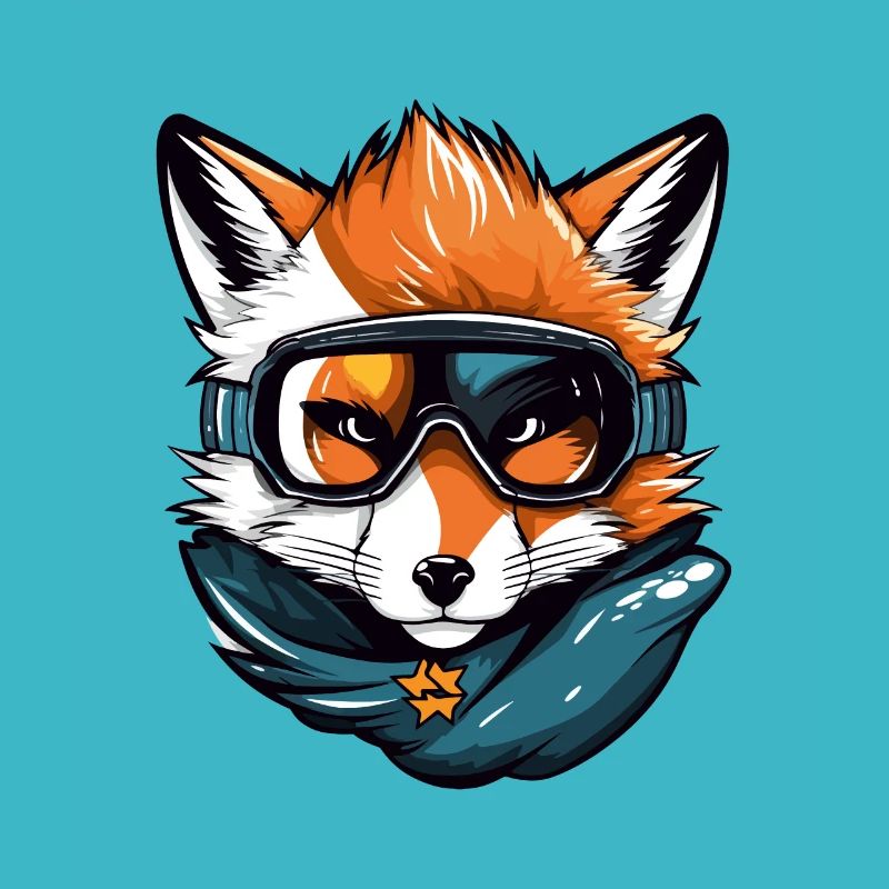 Fuchs Snowboard Ski Brille Comic