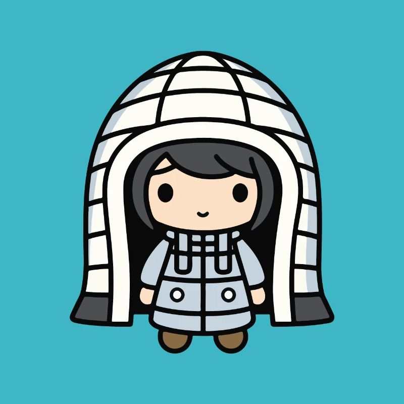 Eskimo Igloo Winter Comic