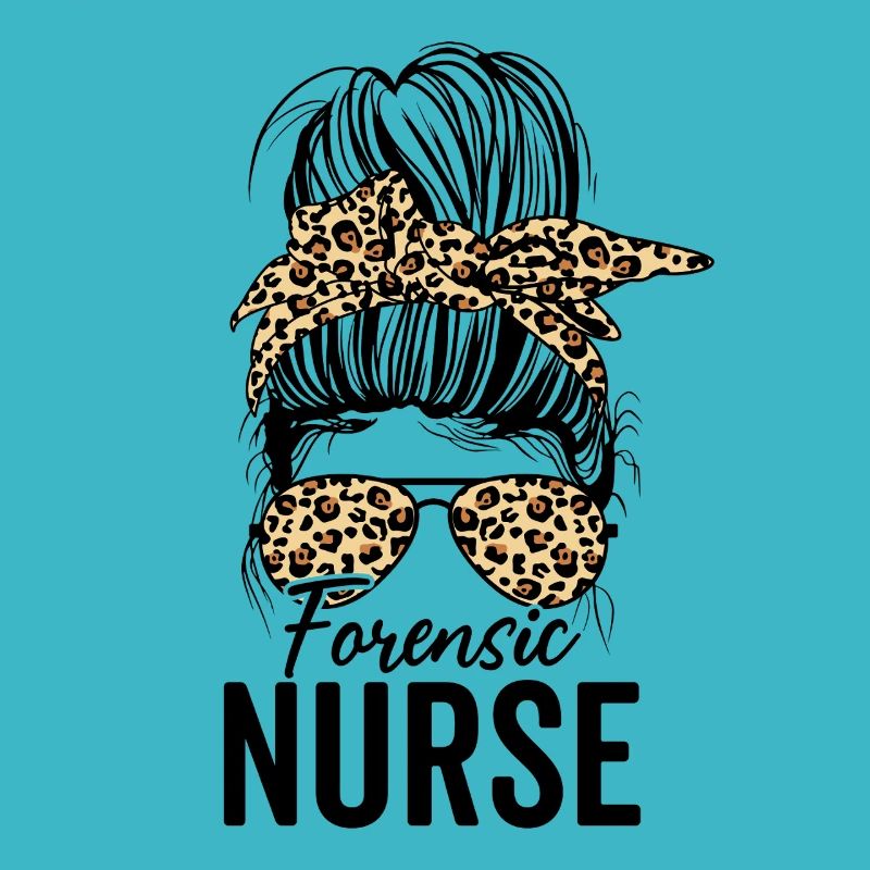 Forensic Nurse Practitioner Messy Bun Leopard