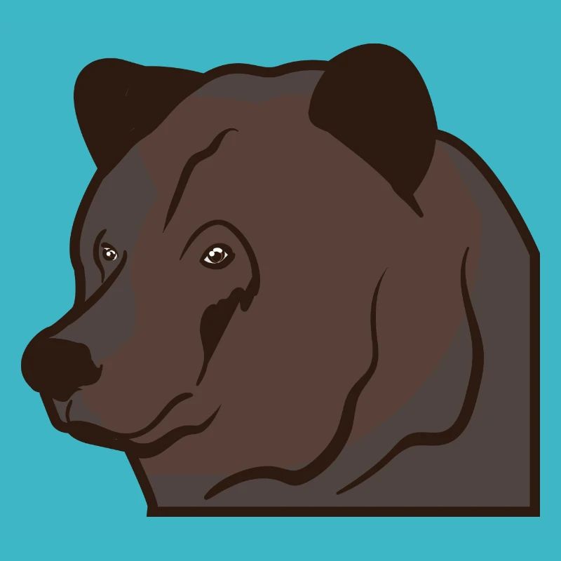 Bear head brown bear
