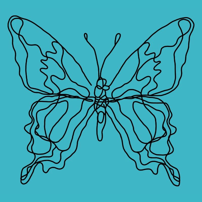 Papillon - dessin de lignes