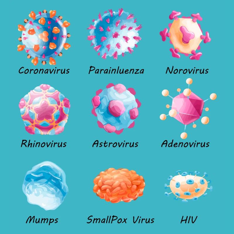 Divers virus - norovirus, VIH, etc.
