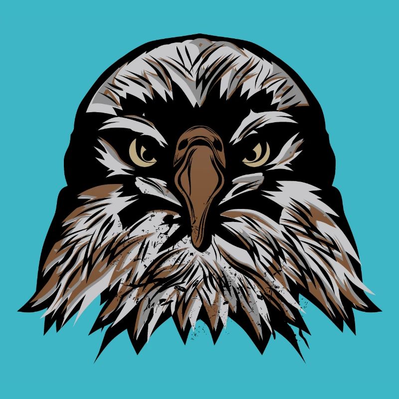 head eagle fancy drawing