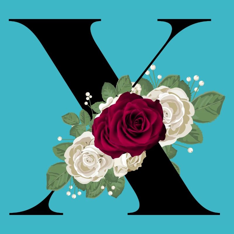 letter X flowered