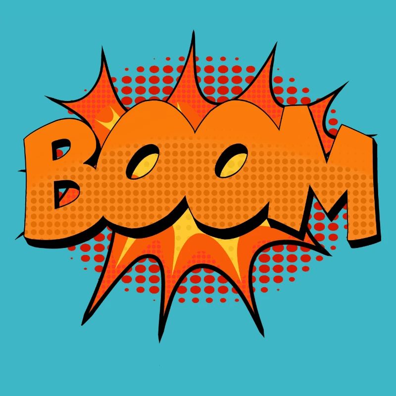 Boom halftone Comic Style
