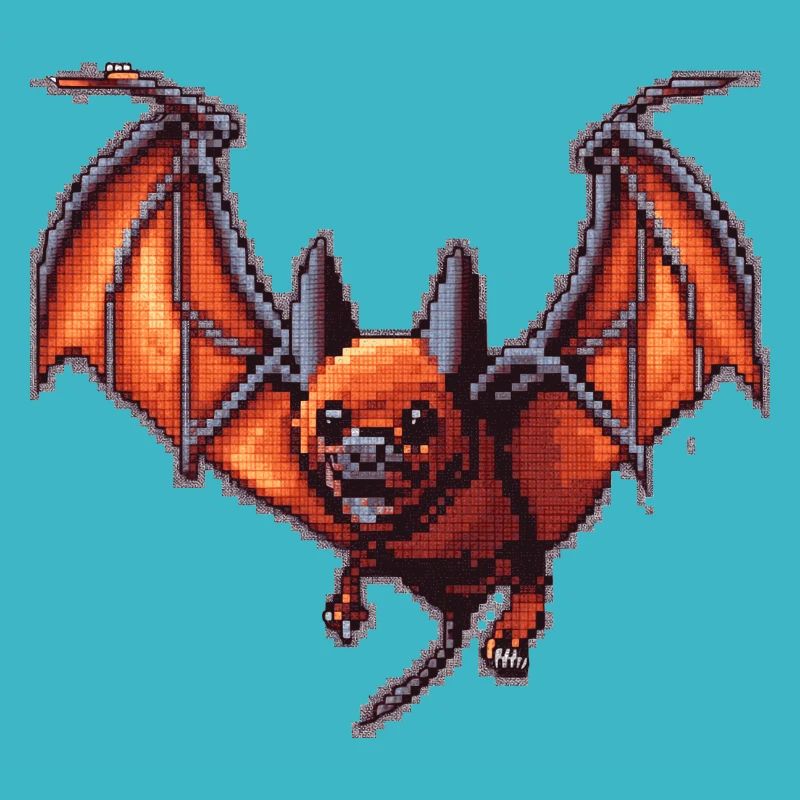 Flying fox dans les graphismes vintage 16 bits de l’ancien temps