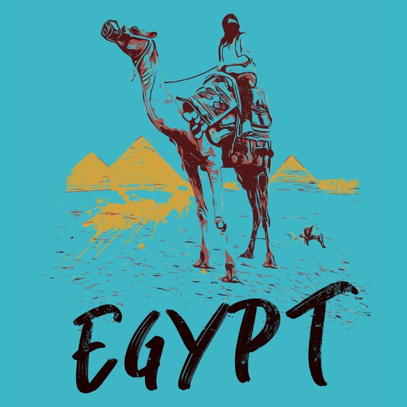 Illustration: Bédouin d'Égypte et pyramides