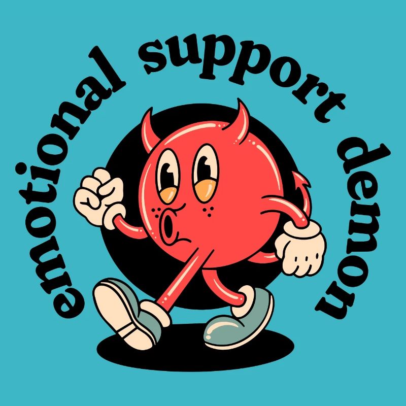cute and funny emotional support demon