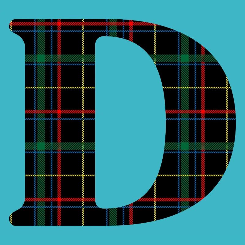 Scottish tartan monogram