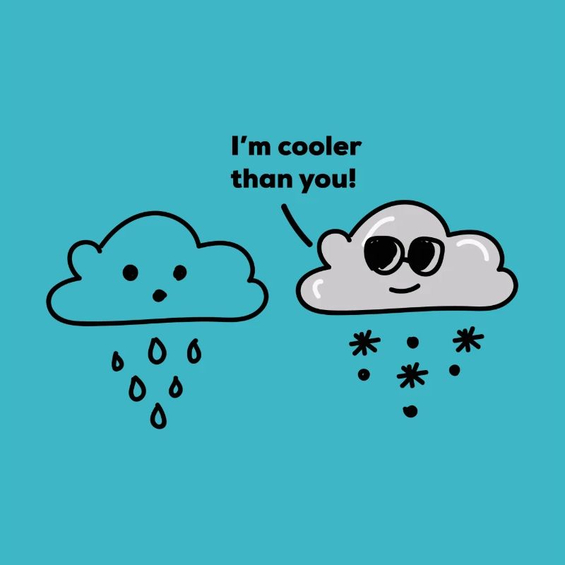 Snow cloud rain cloud