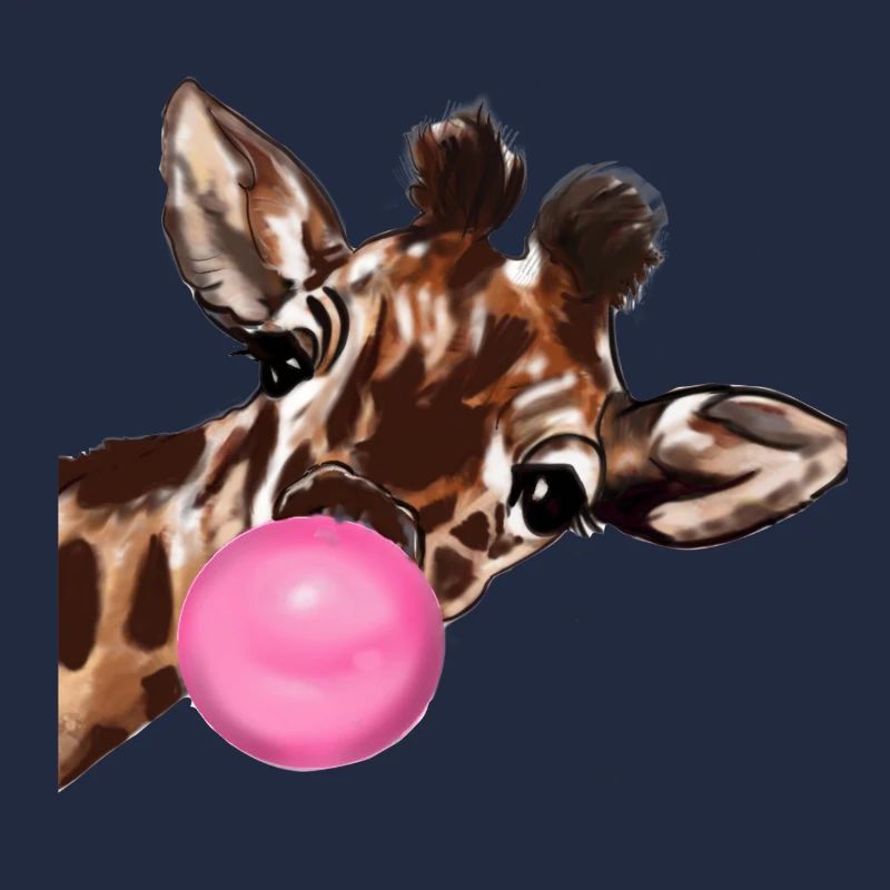 Giraffe mit Bubble gum