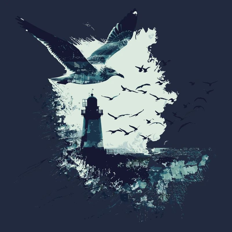 Möwe Seevogel Leuchtturm