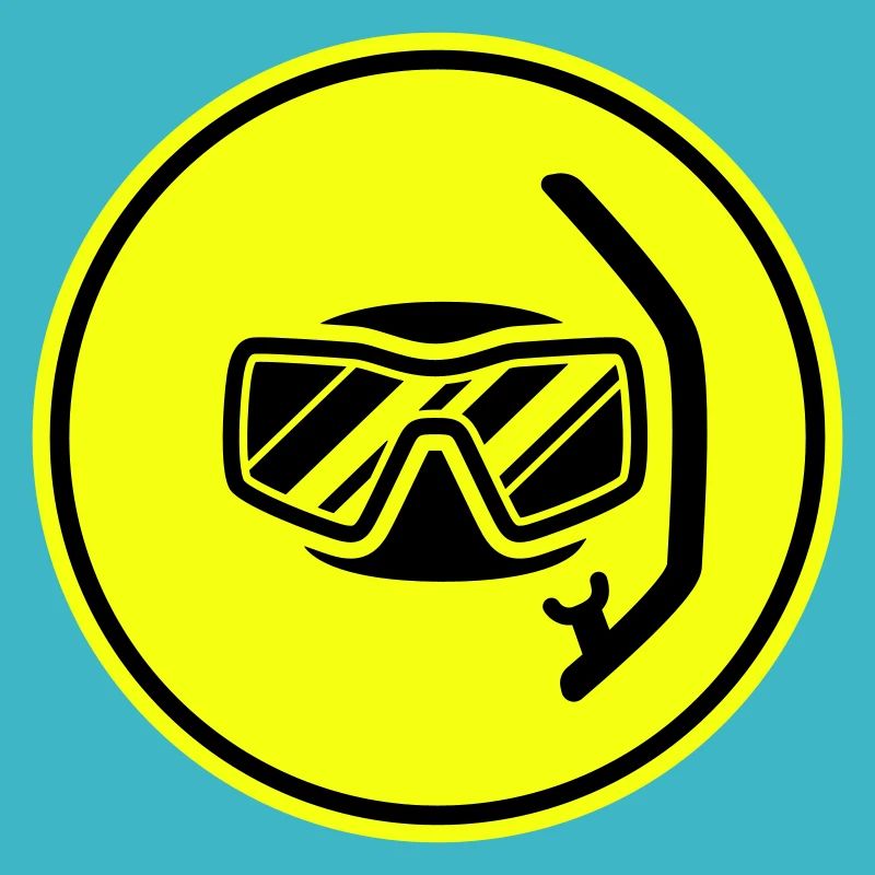 Icône du cercle des lunettes de plongée