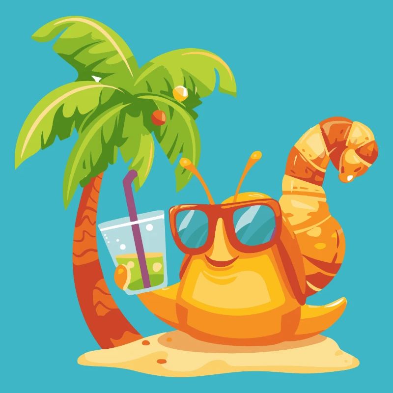 Snail Summer Beach Vacation
