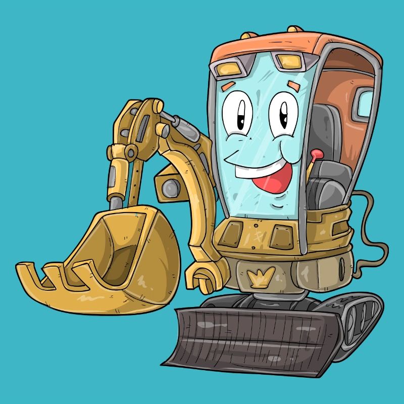 Bagger mit Gesicht