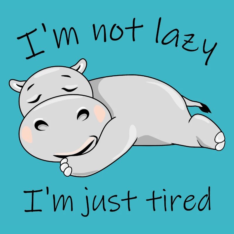 Cute lazy hippo
