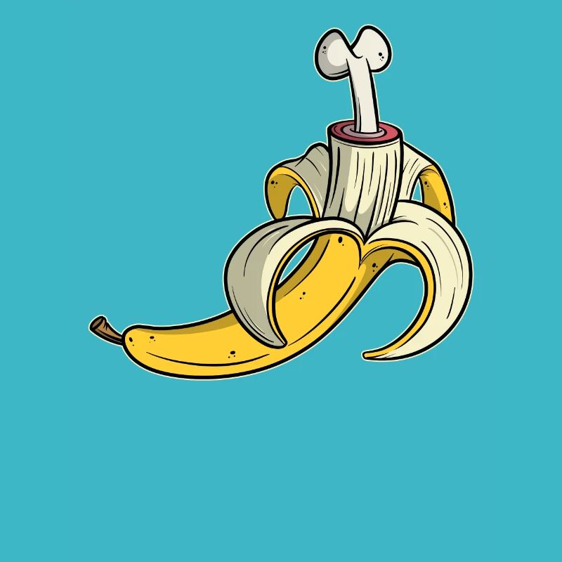 Banane mit Knochen