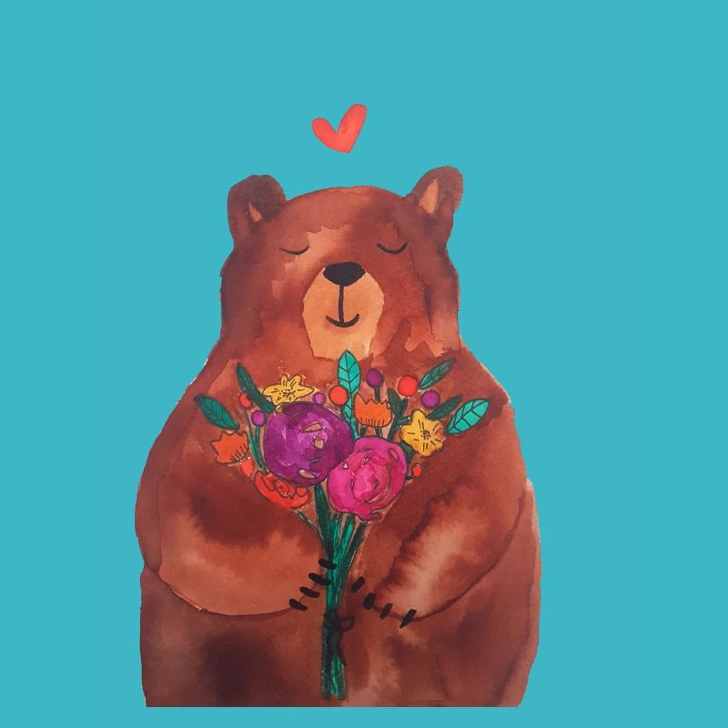 Ours - amour de la fleur