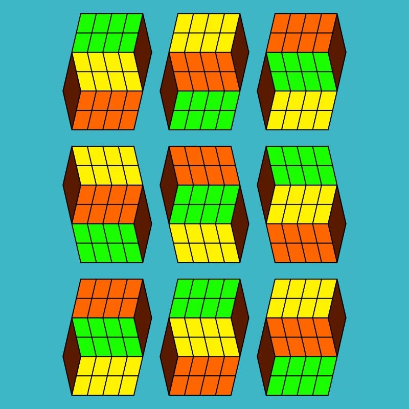 Nerd Geek Cubes Géométrie forme impossible quadrilatère