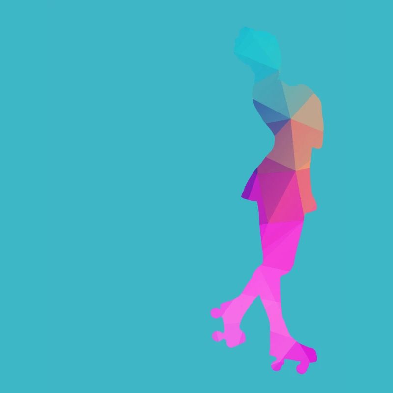 Roller Skating Roller Skate Pirouette Polygon Gift