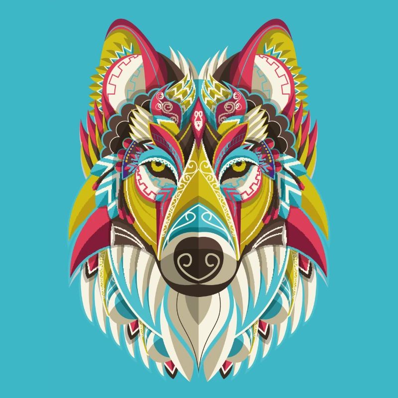 loup de couleur