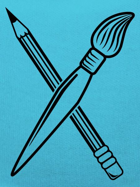 Pinsel Bleistift Kreuz