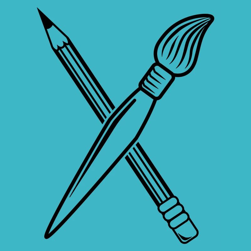 Pinsel Bleistift Kreuz