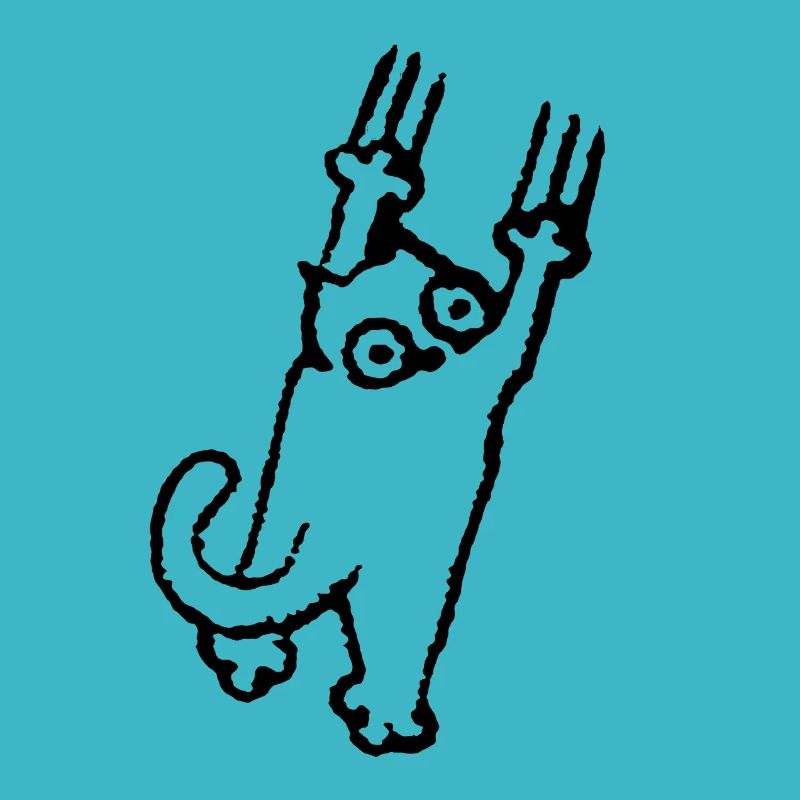 Clawing cat