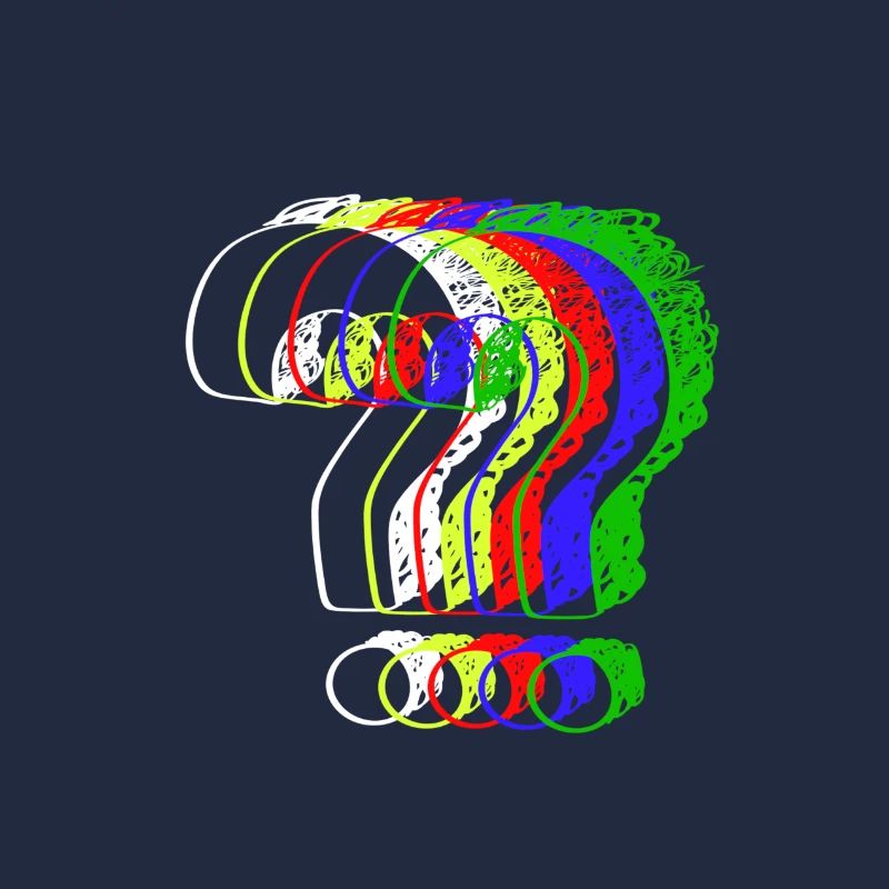 Points d'interrogation colorés