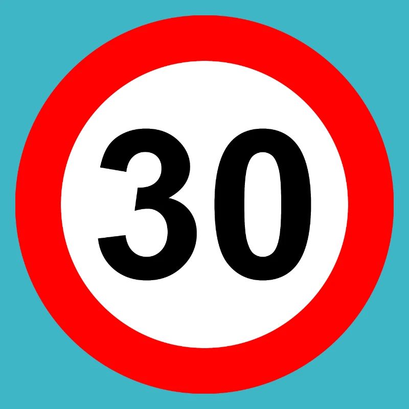 Verkehrsschild Geschwindigkeit Grenze 30