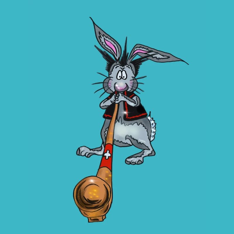 Franz the Rabbit plays the alphorn wonderfully