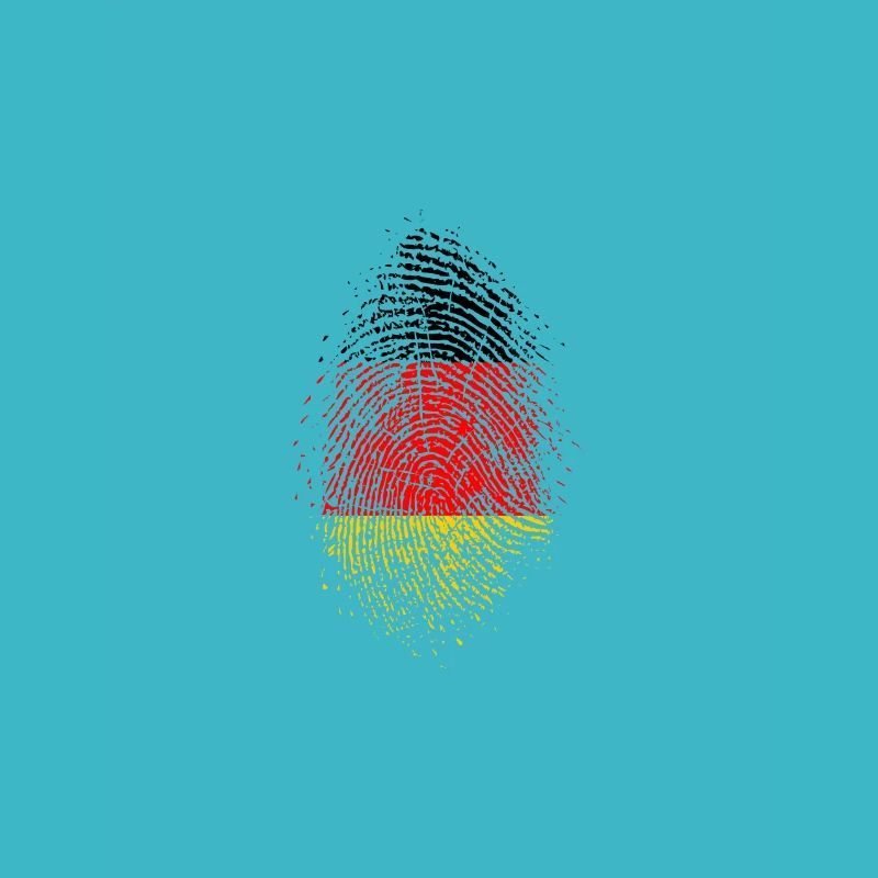 Empreinte digitale du drapeau de l'Allemagne