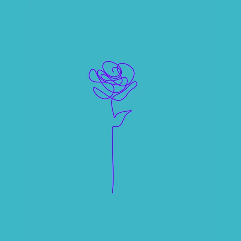 Violette Blume in Line Art