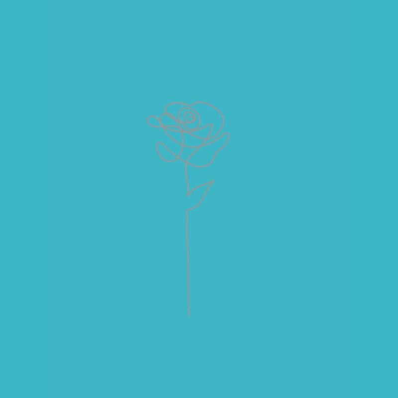 Line Art Graue Blume
