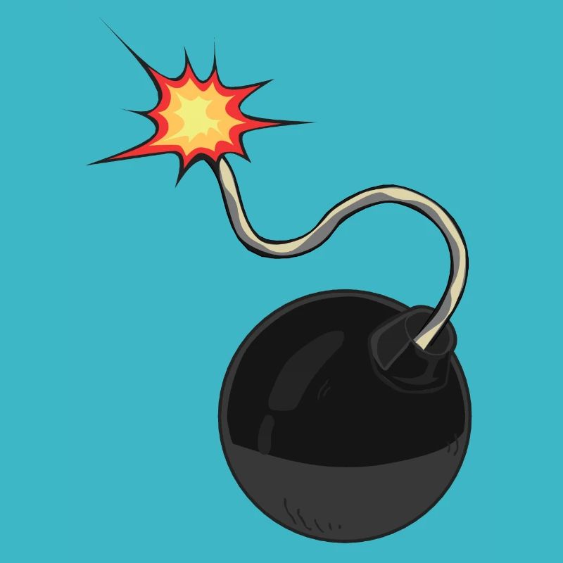 bomb meche drawing flame