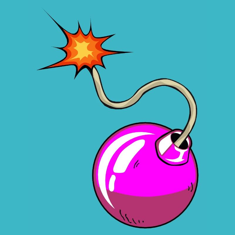 bomb meche drawing flame