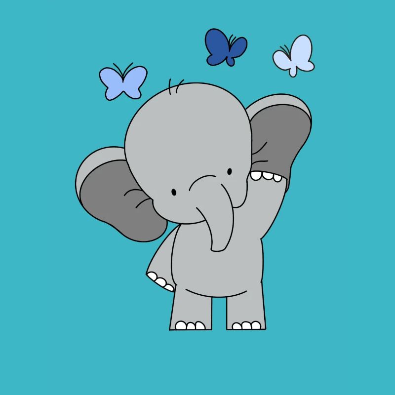 Bébé éléphant 🐘 bleu 💙💙💙