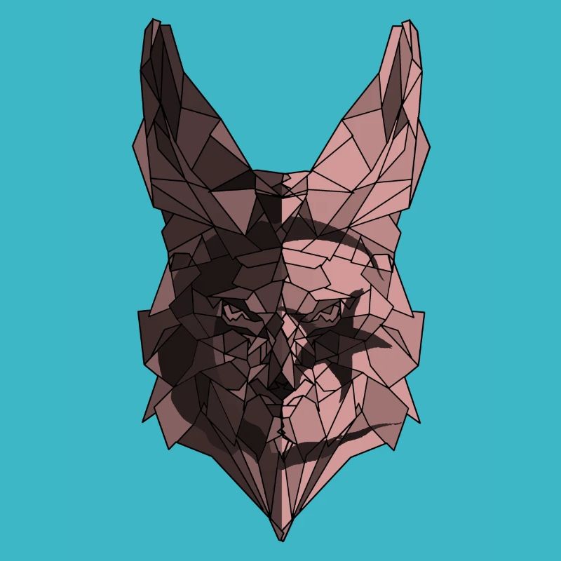 Fennec polygone drapeau de l'Algérie