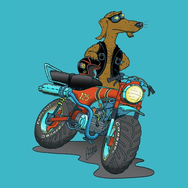 Daxhond et sa moto