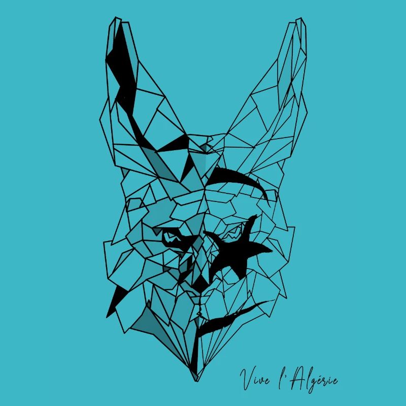 Fennec Polygonflagge von Algerien