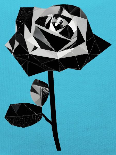 Polygone schwarze Rose