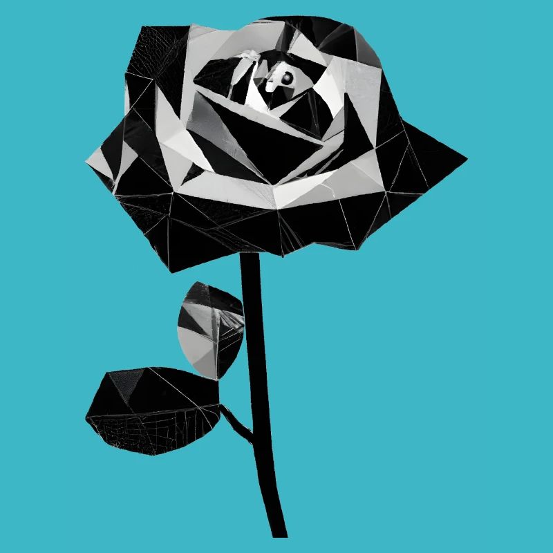 Polygon black rose